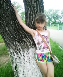 small girl in shorts